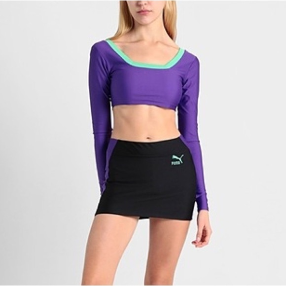 NWT PUMA X DUA LIPAColour Block Long Sleeve Top size M - Picture 1 of 6